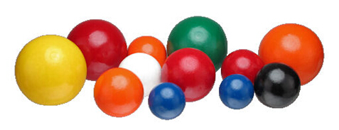 3/4” to 1-1/2” Assorted Round Balls – Painted